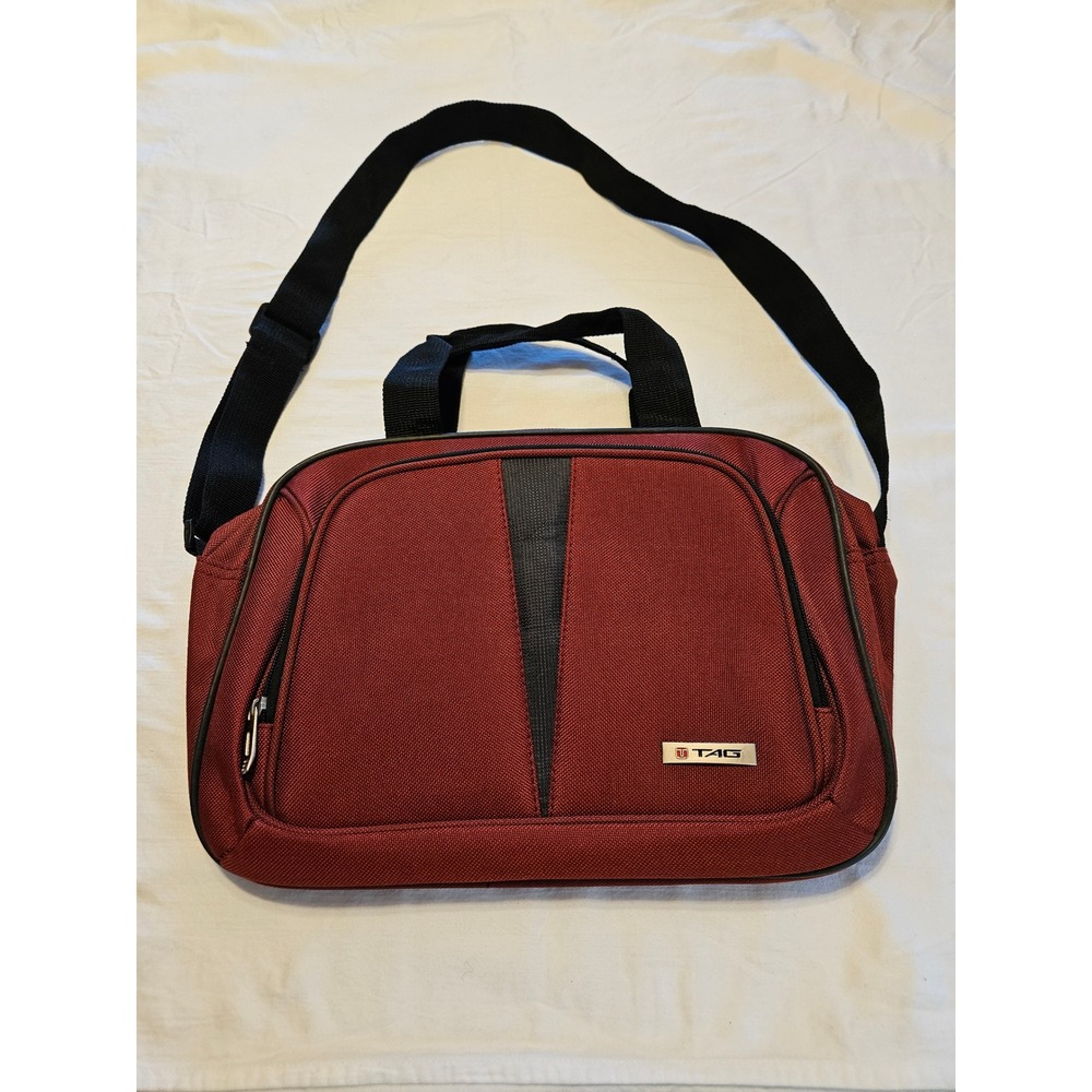 TAG Red Canvas‎ Messenger Bag Shoulder Strap Carry On Travel Bag